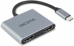Dicota D32063 Draagbare USB-C 4-in-1 Docking Station - 4K HDMI - 100W PD - Grijs