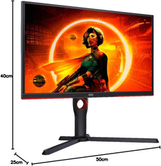 AOC 25G3ZM/BK Gaming 25G3ZM - 25 inch Full HD-monitor 240 Hz 0 5 ms MPRT FreeSync Premium (1920x1080 HDMI DisplayPort USB hub) zwart/rood