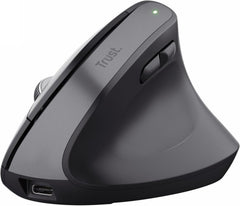 Trust Bayo+ Draadloze Ergonomische Muis - Bluetooth & 2.4GHz - Zwart