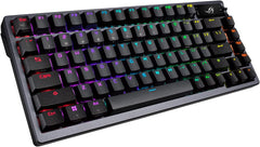 Asus ROG Azoth Mechanisch gaming-toetsenbord, 75%, metalen afdekking, ROG NX rood gesmeerd, ABS, smeerset, IR, BT en USB-C, OLED-display, drie hoogtes en compatibel met Mac, Spaanse QWERTY