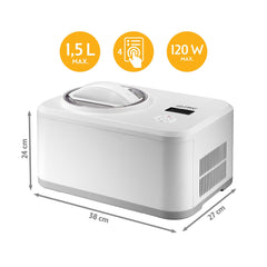 TZS First Austria ice maker | 1.5L | compressor | removable stainless steel container | recipe booklet | LCD screen | ice cream & yogurt | keep cool