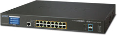 Planet GS-5220-16UP2XV Managed Ultra PoE Switch - 16-Poorts Gigabit & 2x 10G SFP+