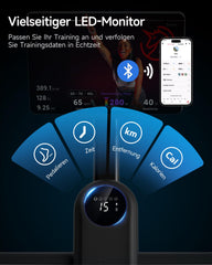 JASPORT A3 Ergometer Hometrainer Fiets – Trainingsapparaat voor Duurtraining, Geluidloze Indoor Fiets, met Tablethouder en Comfortabele Zitting, Ideaal voor Thuisgebruik