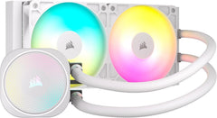 CORSAIR NAUTILUS 240 RS ARGB CPU-Vloeistofkoeler – 240mm AIO – Geluidsarme – Directe Moederbordaansluiting – Intel LGA 1851/1700, AMD AM5/AM4 – Inclusief 2x RS120 ARGB-Fans – Wit