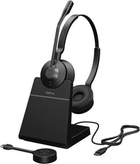 Jabra Engage 55 Stereo Draadloze DECT Headset met Oplaadstandaard - Zwart