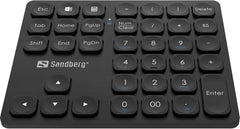 Sandberg Wireless Numeric Keypad Pro - Draadloos Numeriek Toetsenbord - Zwart