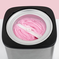 H.Koenig Ice Cream Maker SRB80, Capacity 2L, 12 W, Stainless Steel, 30 to 40 min Preparation Time, Fast, 30 rpm, Automatic Stop, Clear Lid, Removable Bowl, Silver