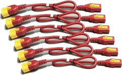 APC AP8706S-WWX340 C13 naar C14 Vergrendelbare Voedingskabels 1,8m - Rood (6-pack)
