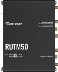 Teltonika RUTM50000000 5G mobiele router RUTM50, snelheden tot 3,4 Gbit/s, dual sim met automatische failover-functie, ondersteunt 4G (LTE Cat 19), US-drager en