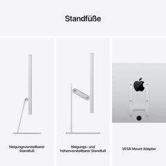 APPLE Studio Display Nanotexturglas 68,29cm 27Zoll Retina 5K 5120x2880 218ppi 600 Nits Neigungsverstellbarer Standfuss