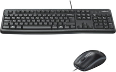 Logitech MK120 Bedrade Toetsenbord en Muis Set - QWERTY US - Zwart
