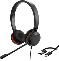 Jabra Evolve 20 SE UC Stereo Headset - USB-C & USB-A - Zwart
