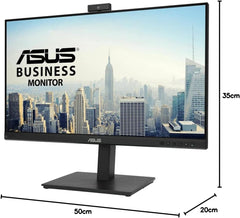 ASUS BE279QSK Video Conferencing Monitor - 27 inch, Full HD, IPS, Frameless, Full HD Webcam, Stereo Speakers, Height Adjustable, Ergonomic Design, HDMI, Mini-PC Mount Kit, Wall Mountable