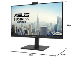 ASUS BE279QSK Video Conferencing Monitor - 27 inch, Full HD, IPS, Frameless, Full HD Webcam, Stereo Speakers, Height Adjustable, Ergonomic Design, HDMI, Mini-PC Mount Kit, Wall Mountable