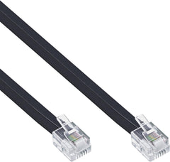 InLine 18849 Modulaire Telefoonkabel - RJ12 (6P6C) M/M - 20 meter - Zwart