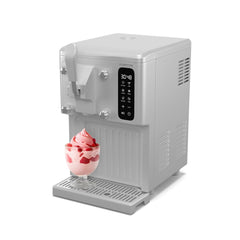 Klarstein IJsmachine, softijsmachine, 1,5 l, met touchdisplay, Keep-Cool-functie, 5 l capaciteit, speciale apparaten, milkshake- en smoothiemaker, zelfreinigende functie, afneembare schenktuit, wit
