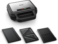 Tefal UltraCompact 3-in-1 Tosti-ijzer, Wafelijzer & Contactgrill - 700W - RVS