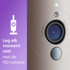 Philips Avent Connected Babycamera, privé- en veilige codering, met app, audio, 2x zoom, nachtzicht, VOX, terugspreekfunctie, slaapliedjes en rustgevende geluiden (model SCD643/26)