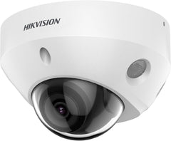 Hikvision 8MP Acusense WDR Mini Flat Dome caméra reseau avec objectif fixe. IR led. IP67. IK10. 2.8 mm.