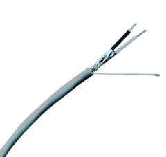 Belden Afgeschermde 2xAWG18 Audio, Controle en Instrumentatie Kabel, 18 AWG, 16 strengen, Lage Capacitie, 300 V, PVC Jacket, Vertind Koper, Chroom
