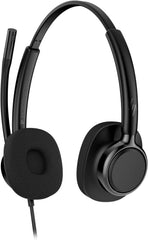 HP Poly Mission 425 Stereo On-Ear Headset - USB-C & USB-A - Zwart