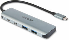 Dicota D32061 USB-C 4-in-1 Hub - 4x USB - 10 Gbps - Zilver