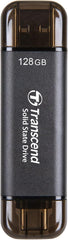 Transcend Draagbare SSD ESD310C 128GB Type-A/Type-C Compatibel PS4/PS5 - TS128GESD310C