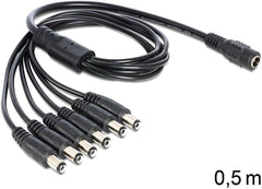 DeLOCK 83289 Interne PC Voedingskabel - Male naar Female - Zwart