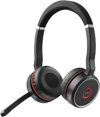 Jabra Evolve 75 MS Draadloze On-Ear Headset met ANC en USB-adapter - Zwart