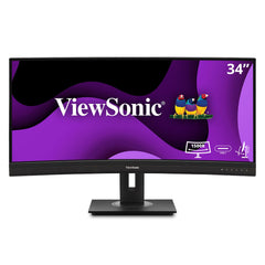 ViewSonic VG3456C 34 Inch UWQHD Gebogen Docking Monitor, 1500R, 100Hz, USB Type-C