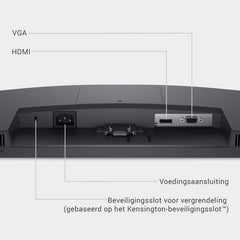 Dell SE2225H 21.5" Full HD (1920x1080) Monitor, 75Hz, VA, 5ms, VESA (100x100mm), HDMI, VGA, 3 Jaar Garantie, Zwart