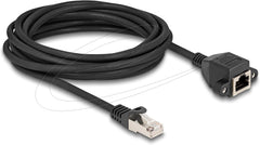 DeLOCK RJ50 Verlengkabel - Male naar Female - S/FTP - 5 meter - Zwart