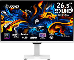 MSI PRO MAX 271UPXW12G 27-inch 4K 3840x2160 Tandem QD-OLED-monitor, 120Hz, 0,03 ms, DarkArmor, Panta Tandem, VisiClarity, M-Mate APP, AMD FreeSync Premium Pro, AI Care Sensor, Dual USB C, KVM