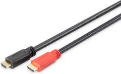 DIGITUS HDMI-kabel - met signaalversterker - 20m - Full HD 1080p/60 Hz - compatibel met tv/beamer/monitor - vergulde contacten - zwart