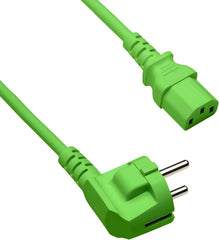 DINIC Schuko naar C13 Netsnoer 1,8m - Groen (CEE 7/7)