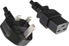 DINIC Type G naar C19 Netsnoer (UK) - 13A - 1,5mm² - 1,80m - Zwart
