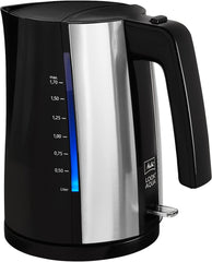 Waterkoker - Melita - Look Aqua 1026-02 BK SST, met automatische uitschakeling, verborgen verwarmingselement en oververhittingsbeveiliging, 1,7 l, 2400 W