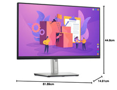 Dell P2723D 27" QHD-monitor (2560x1440), 60 Hz, IPS, 5 ms, 99% sRGB, DisplayPort, HDMI, 5x USB, 3 jaar garantie, zwart