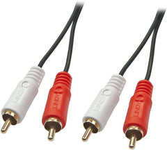 LINDY 35666 cinch audio aansluitkabel [2x RCA-stekker - 2x RCA-stekker] 20,00 m zwart