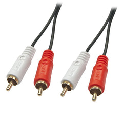 LINDY 35664 RCA Audio Aansluitkabel [2x RCA-stekker - 2x RCA-stekker] 10.00m Zwart