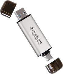 Transcend ESD310S Externe SSD 2TB - USB-C & USB-A Dual Interface - Zilver