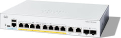 Cisco Cisco Catalyst 1300-8FP-2G Managed Switch, GE, 8-poort, complete PoE, combo GE 2 x 1, levenslange beperkte bescherming (C1300-8FP-2G)