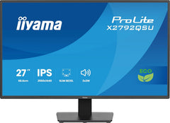 iiyama X2792QSU-B1 27" Eco IPS, 120Hz, 1ms, Eyesafe & EyeComfort gecertificeerd, 2560x1440, HDMI/DP TCO10, TUV-GS, Epeat Silver