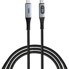 Verbatim Sync & Charge Oplaadkabel met display, 240 W, USB-C naar USB-C kabel 120 cm, snellaadkabel voor iPhone 17 Pro Max, iPhone 16 Pro Max, Samsung Galaxy S25, MacBook Air, iPad, Pixel 9
