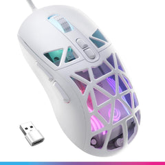 Oniverse Kryo Ultralichte Gaming Muis - 12.800 DPI - Wit