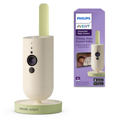 Philips Avent Connected Babycamera, privé- en veilige codering, met app, audio, 2x zoom, nachtzicht, VOX, terugspreekfunctie, slaapliedjes en rustgevende geluiden (model SCD643/26)