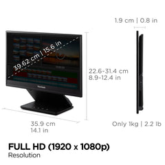 Viewsonic VP Series VP16-OLED écran plat de PC 40,6 cm (16"") 1920 x 1080 pixels Full HD Écran tactile Noir