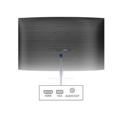 Gebogen pc-scherm - PHILIPS 241E1SC / 00 - 23.6 FHD - VA-paneel - 4 ms - 75Hz - VGA / HDMI - AMD FreeSync