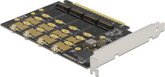 Delock PCI Express x16 naar 4x M.2 NVMe SSD Adapterkaart (Bifurcation)