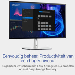 Dell U2724DE UltraSharp Thunderbolt 27" QHD (2560x1440) Monitor, 120Hz, IPS Black, 5ms, 98% DCI-P3, 2x Thunderbolt, 2x USB-C, 2x DisplayPort, HDMI, 4x USB, RJ45, 3 Jaar Garantie, Zilver